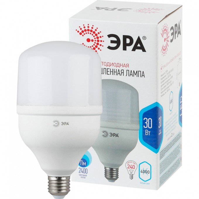 Лампа светодиодная ЭРА STD LED POWER T100-30W-4000-E27 E27 / Е27 30Вт кoлокол нейтральный белый свет B0027003 Лампа светодиодная ЭРА STD LED POWER T100-30W-4000-E27 E27 / Е27 30Вт кoлокол нейтральный белый свет B0027003