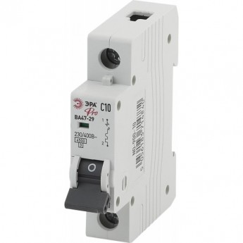 Автоматический выключатель ЭРА PRO NO-900-10 ВА47-29 1P 10А кривая C 4,5кА Автоматический выключатель ЭРА PRO NO-900-10 ВА47-29 1P 10А кривая C 4,5кА