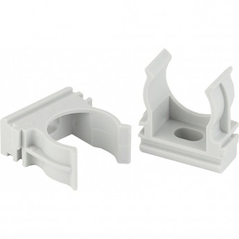 Держатель для труб (клипса) ЭРА d25 мм серый Держатель для труб (клипса) ЭРА d25 мм серый