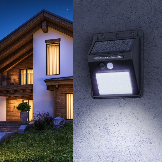 Фасадный светильник ЭРА ERAFS064-04 с датчиком движения на солнечной батарее 20LED 60 LM B0044244 Фасадный светильник ЭРА ERAFS064-04 с датчиком движения на солнечной батарее 20LED 60 LM B0044244