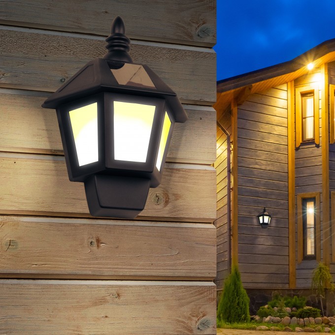 Фасадный светильник ЭРА ERAFS08-36 ФОНАРЬ 2 режима огонь холодный свет на солн. бат., 40LED 7LM B0044250 Фасадный светильник ЭРА ERAFS08-36 ФОНАРЬ 2 режима огонь холодный свет на солн. бат., 40LED 7LM B0044250