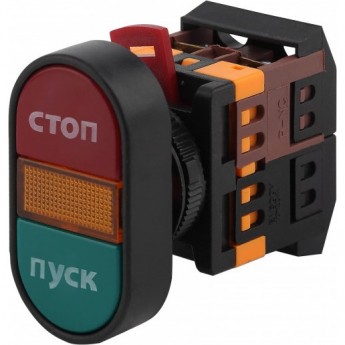 Кнопка ЭРА APBB-22N "ПУСК-СТОП" D22мм неон/240В 1з+1р 10/400/3200 Б0045625