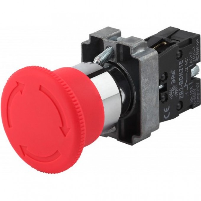 Кнопка ЭРА LAY5-BS542 "ГРИБОК" аварийная поворотн. с фиксацией BBG90-BS-K04E Б0045646 B0045646 Кнопка ЭРА LAY5-BS542 "ГРИБОК" аварийная поворотн. с фиксацией BBG90-BS-K04E Б0045646 B0045646