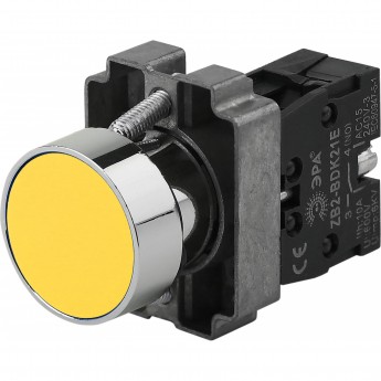 Кнопка управления ЭРА LAY5-BA51 без подсветки желтая 1з BBT60-BA-K05E