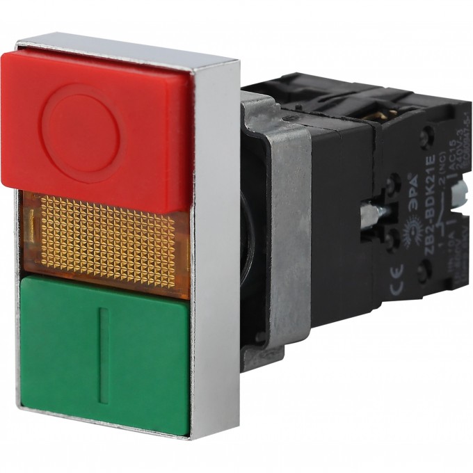 Кнопка управления ЭРА сдвоенная с подсветкой BBD40-BW-K51E B0045628 Кнопка управления ЭРА сдвоенная с подсветкой BBD40-BW-K51E B0045628