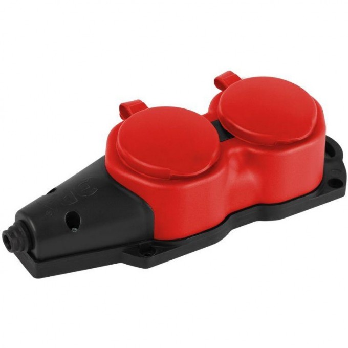 Колодка ЭРА Б0068443 KX-2e-RED-IP44 каучуковая с заземлением 2 розетки 16A IP44 красный B0068443 Колодка ЭРА Б0068443 KX-2e-RED-IP44 каучуковая с заземлением 2 розетки 16A IP44 красный B0068443