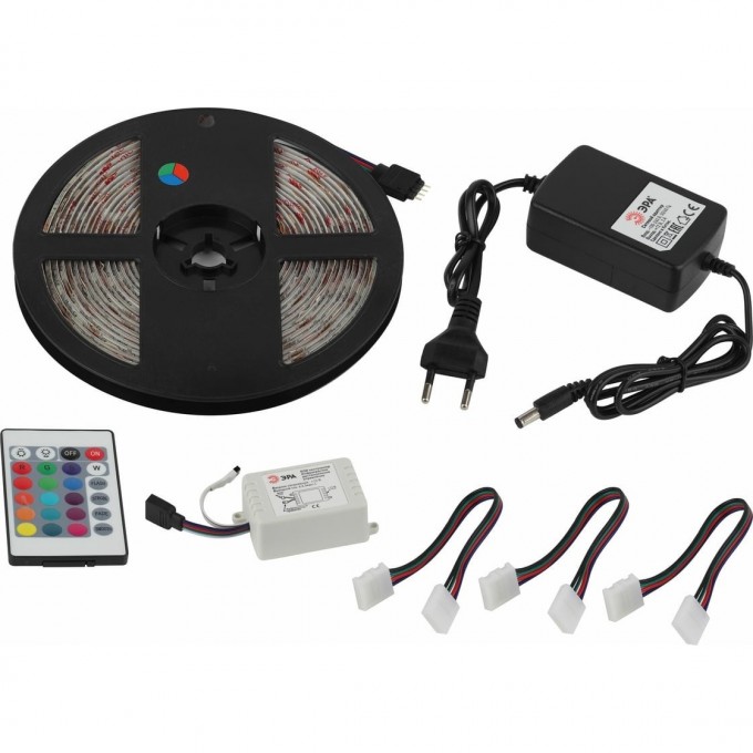 Комплект светодиодной ленты ЭРА Б0043070 5050kit-14.4-60-12-IP65-RGB разноцветный 5м B0043070 Комплект светодиодной ленты ЭРА Б0043070 5050kit-14.4-60-12-IP65-RGB разноцветный 5м B0043070