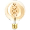 Лампочка светодиодная ЭРА F-LED G95-7W-824-E27 spiral gold E27 / Е27 7Вт филамент шар золотистый B0047663 Лампочка светодиодная ЭРА F-LED G95-7W-824-E27 spiral gold E27 / Е27 7Вт филамент шар золотистый B0047663