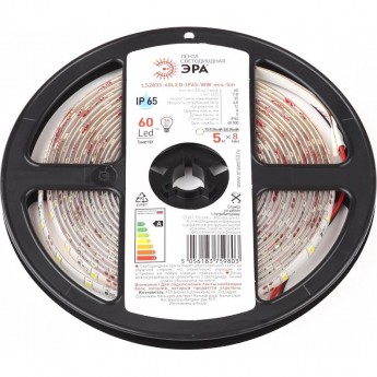 Лента светодиодная ЭРА LS2835-60LED-IP65-WW-eco-5m Лента светодиодная ЭРА LS2835-60LED-IP65-WW-eco-5m