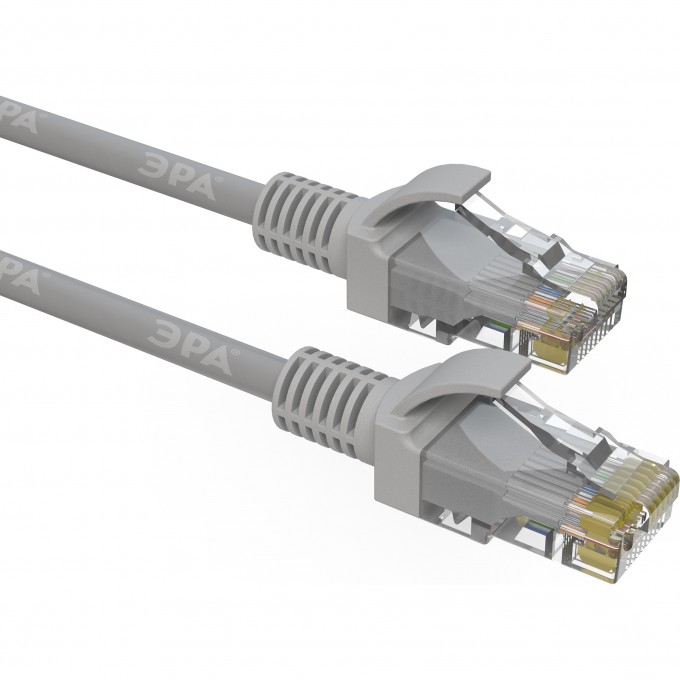 Патч корд ЭРА SIMPLE U/UTP неэкранированный 3 м категория 5e серый B0051373 Патч корд ЭРА SIMPLE U/UTP неэкранированный 3 м категория 5e серый B0051373