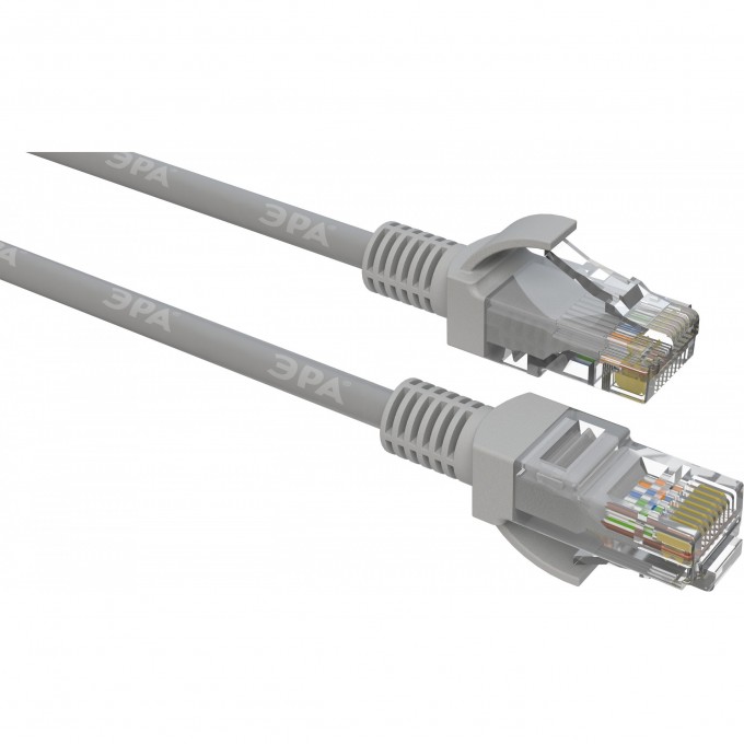 Патч корд ЭРА U/UTP неэкранированный 2 м категория 5e серый CU B0051411 Патч корд ЭРА U/UTP неэкранированный 2 м категория 5e серый CU B0051411