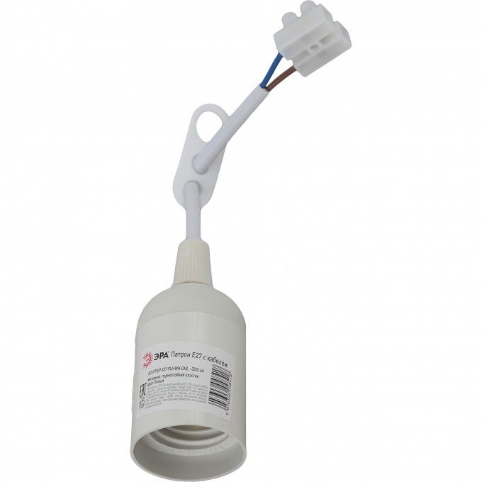 Патрон Е27 ЭРА с клеммной колодкой, пластик, белый B0043676 Патрон Е27 ЭРА с клеммной колодкой, пластик, белый B0043676