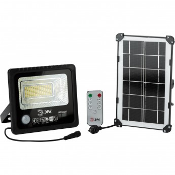 Прожектор светодиодный ЭРА уличный на солн. бат. 50W 360 LM 5000K с датч. движения ПДУ IP65 Прожектор светодиодный ЭРА уличный на солн. бат. 50W 360 LM 5000K с датч. движения ПДУ IP65