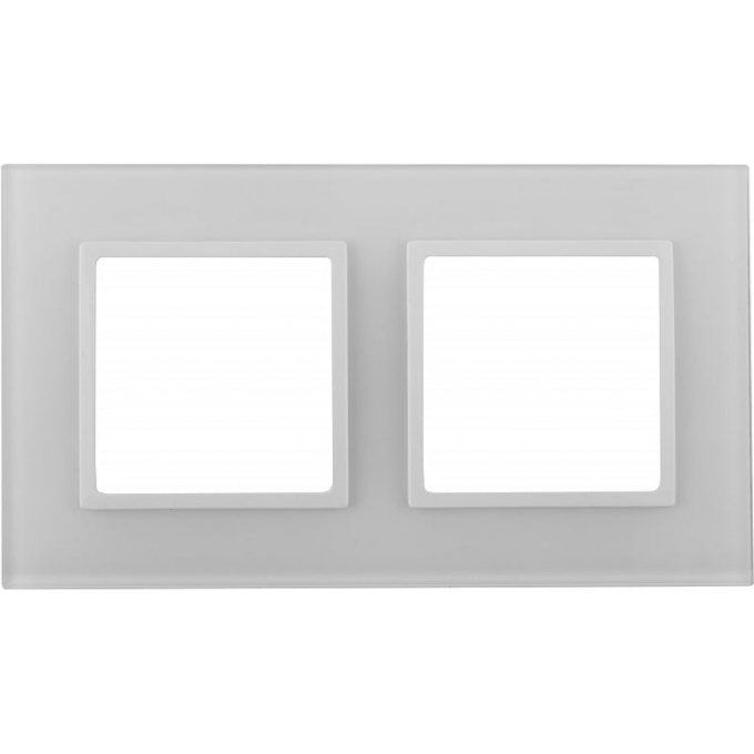 Рамка 2-м ЭРА ELEGANCE 14-5102-01 стекло белый B0059168 Рамка 2-м ЭРА ELEGANCE 14-5102-01 стекло белый B0059168