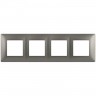 Рамка для розеток и выключателей ЭРА ELEGANCE Б0065819 14-5004-16 на 4 поста титан B0065819 Рамка для розеток и выключателей ЭРА ELEGANCE Б0065819 14-5004-16 на 4 поста титан B0065819
