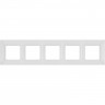 Рамка для розеток и выключателей ЭРА ELEGANCE Б0065820 14-5005-01М на 5 постов матовый белый B0065820 Рамка для розеток и выключателей ЭРА ELEGANCE Б0065820 14-5005-01М на 5 постов матовый белый B0065820