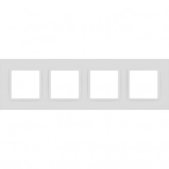 Рамка для розеток и выключателей ЭРА ELEGANCE Б0065828 14-5014-01М Classic на 4 поста матовый белый