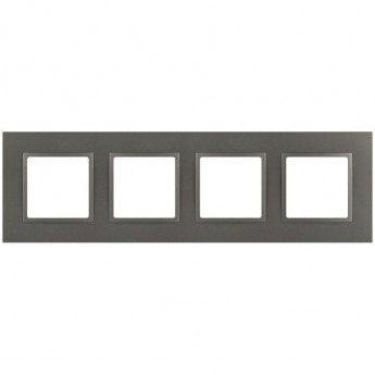 Рамка для розеток и выключателей ЭРА ELEGANCE Б0065829 14-5014-16 Classic на 4 поста титан