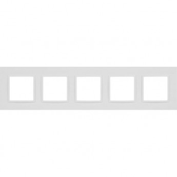 Рамка для розеток и выключателей ЭРА ELEGANCE Б0065830 14-5015-01М на 5 постов матовый белый