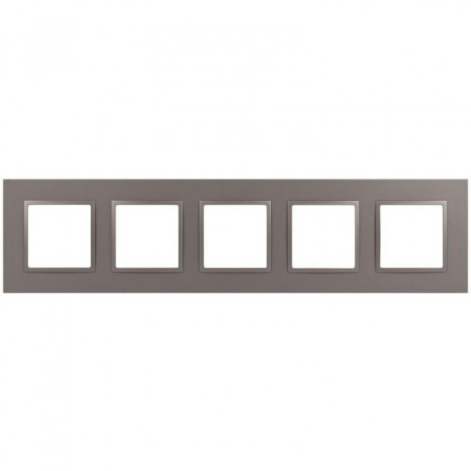 Рамка для розеток и выключателей ЭРА ELEGANCE Б0065831 14-5015-16 на 5 постов титан B0065831