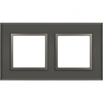 Рамка для розеток и выключателей ЭРА ELEGANCE Б0065835 14-5102-16 на 2 поста стекло титан Рамка для розеток и выключателей ЭРА ELEGANCE Б0065835 14-5102-16 на 2 поста стекло титан