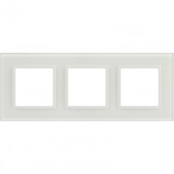 Рамка для розеток и выключателей ЭРА ELEGANCE Б0065836 14-5103-01М на 3 поста стекло матовый белый Рамка для розеток и выключателей ЭРА ELEGANCE Б0065836 14-5103-01М на 3 поста стекло матовый белый