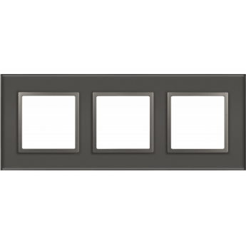 Рамка для розеток и выключателей ЭРА ELEGANCE Б0065837 14-5103-16 на 3 поста стекло титан Рамка для розеток и выключателей ЭРА ELEGANCE Б0065837 14-5103-16 на 3 поста стекло титан