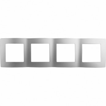 Рамка ЭРА на 4 поста алюминий Рамка ЭРА на 4 поста алюминий