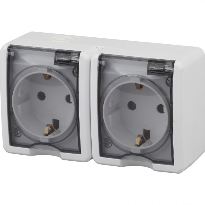 Розетка ЭРА 11-2404-01 2х2P+E IP54 шторки 16A-250В ОУ белый B0020718 Розетка ЭРА 11-2404-01 2х2P+E IP54 шторки 16A-250В ОУ белый B0020718