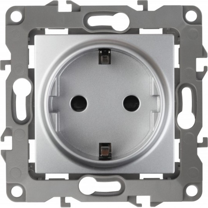 Розетка ЭРА 12-2102-03 2P+E SCHUKO со шторками 16A-250В IP20 ЭРА 12 алюминий B0014689 Розетка ЭРА 12-2102-03 2P+E SCHUKO со шторками 16A-250В IP20 ЭРА 12 алюминий B0014689