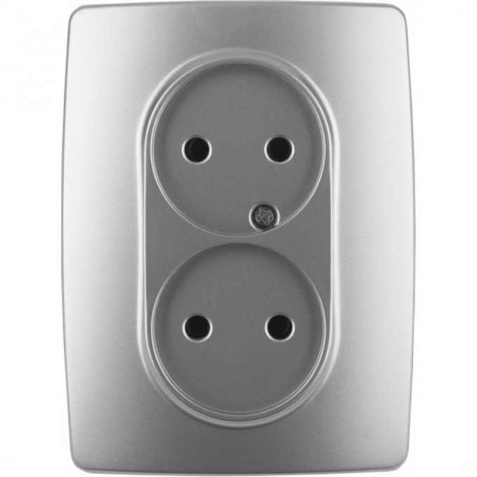 Розетка ЭРА 12-2107-03 2X2P 16A-250В IP20 ЭРА 12 алюминий B0031240 Розетка ЭРА 12-2107-03 2X2P 16A-250В IP20 ЭРА 12 алюминий B0031240