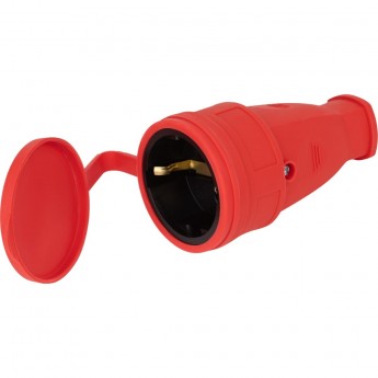 Розетка ЭРА Б0055419 RX10-R-IP44 16А IP44 прямая с заземлением каучук красный Розетка ЭРА Б0055419 RX10-R-IP44 16А IP44 прямая с заземлением каучук красный