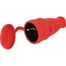 Розетка ЭРА Б0055419 RX10-R-IP44 16А IP44 прямая с заземлением каучук красный B0055419 Розетка ЭРА Б0055419 RX10-R-IP44 16А IP44 прямая с заземлением каучук красный B0055419