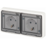 Розетка ЭРА ЭКСПЕРТ 11-2523-01 2х2P+E горизонтальная IP55 16А-250В СУ белая B0063276 Розетка ЭРА ЭКСПЕРТ 11-2523-01 2х2P+E горизонтальная IP55 16А-250В СУ белая B0063276