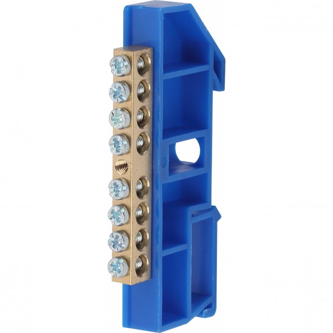 Шина ЭРА N ноль на DIN-изоляторе ШНИ-6х9-8-Д NO-222-45 синий B0033426 Шина ЭРА N ноль на DIN-изоляторе ШНИ-6х9-8-Д NO-222-45 синий B0033426