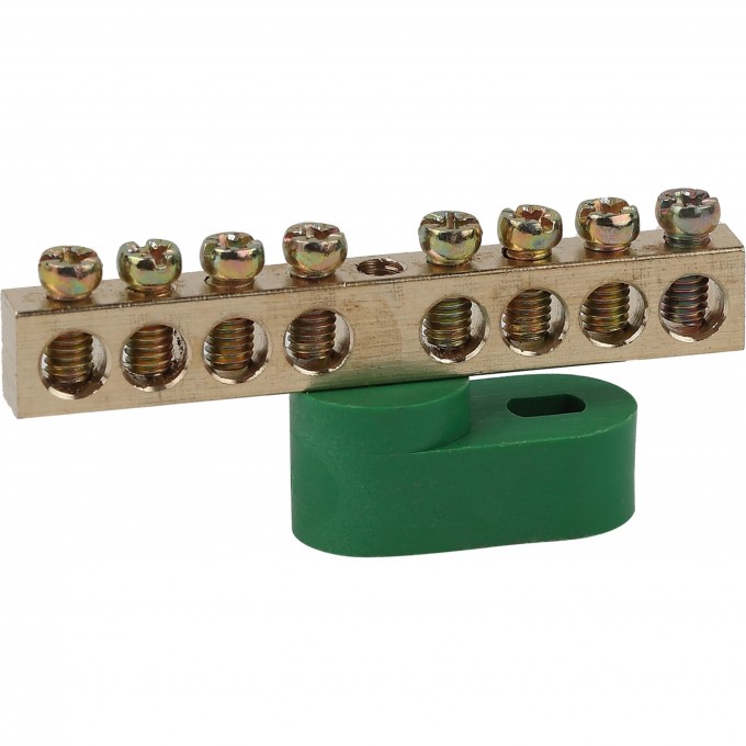 Шина ЭРА PE "земля" на одном угловом изоляторе ШНИ-6х9-8-У1 B0044152 Шина ЭРА PE "земля" на одном угловом изоляторе ШНИ-6х9-8-У1 B0044152