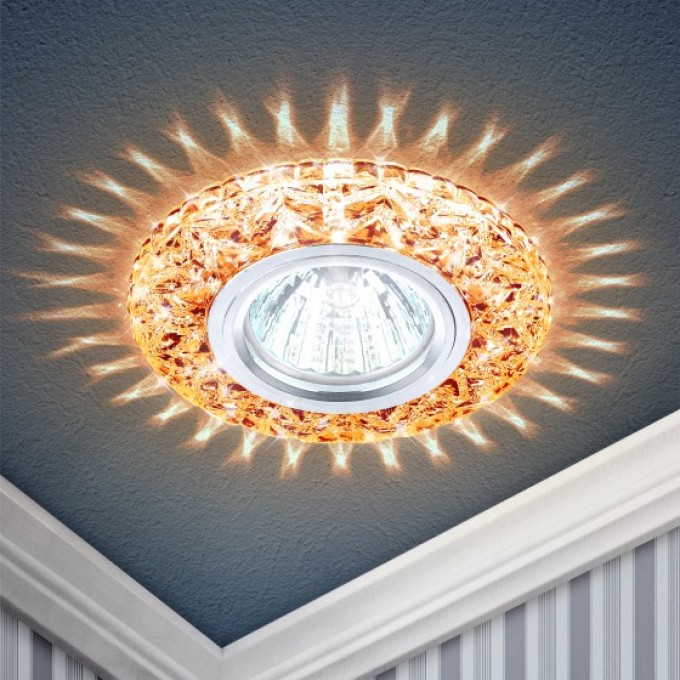 Светильник ЭРА DK LD4 TEA/WH декор c белой светодиодной подсветкой чай B0019206 Светильник ЭРА DK LD4 TEA/WH декор c белой светодиодной подсветкой чай B0019206