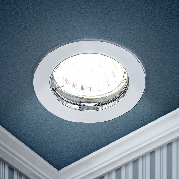 Светильник ЭРА KL1 SN литой простой MR16 12V 50W сатин никель C0043825 Светильник ЭРА KL1 SN литой простой MR16 12V 50W сатин никель C0043825