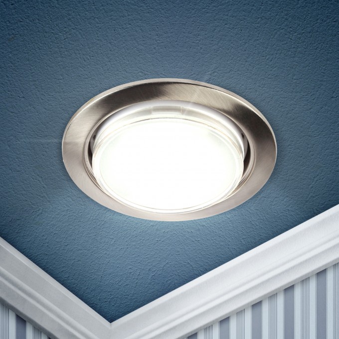 Светильник ЭРА KL35 SN /1 под лампу GХ53 220V 13W сатин никель B0048943 Светильник ЭРА KL35 SN /1 под лампу GХ53 220V 13W сатин никель B0048943