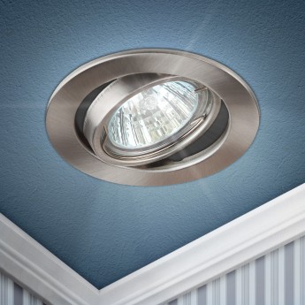 Светильник ЭРА ST2A SN штампованный поворотный MR16 12V/220V 50W сатин никель Светильник ЭРА ST2A SN штампованный поворотный MR16 12V/220V 50W сатин никель