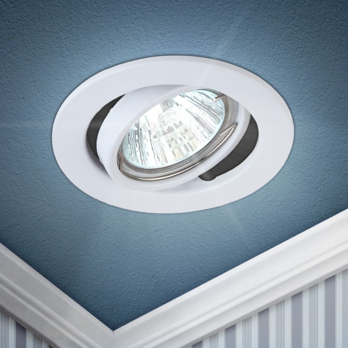 Светильник ЭРА ST2A WH штампованный поворотный MR1612V/220V 50W белый C0043805 Светильник ЭРА ST2A WH штампованный поворотный MR1612V/220V 50W белый C0043805