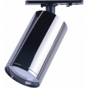 Трековый светильник однофазный ЭРА TR39-GU10 ВСН под лампу MR16 черный хром Трековый светильник однофазный ЭРА TR39-GU10 ВСН под лампу MR16 черный хром