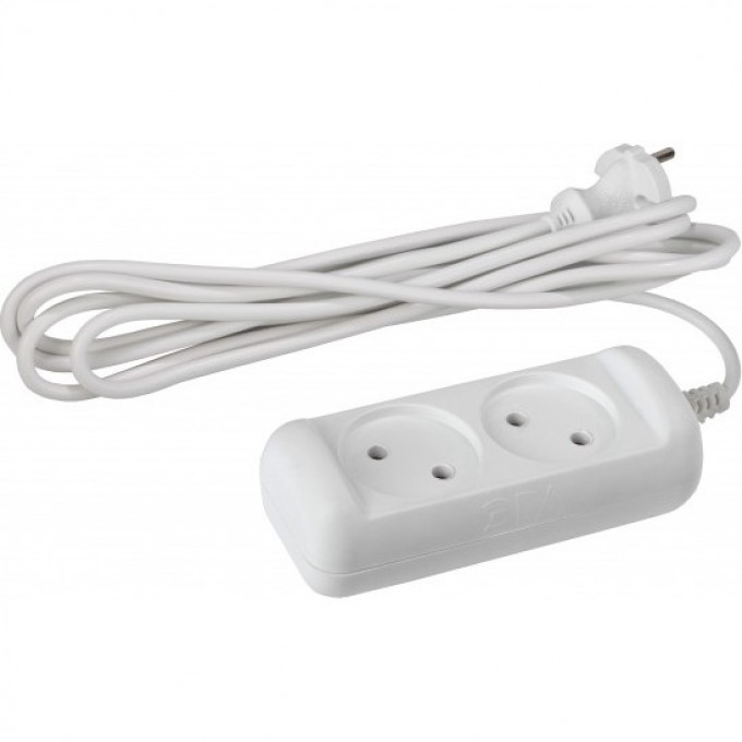 Удлинитель электрический ЭРА U-2-1,5M-2X1 без заземления 2 розетки 1,5м ПВС 2x1мм2 10А B0028359 Удлинитель электрический ЭРА U-2-1,5M-2X1 без заземления 2 розетки 1,5м ПВС 2x1мм2 10А B0028359