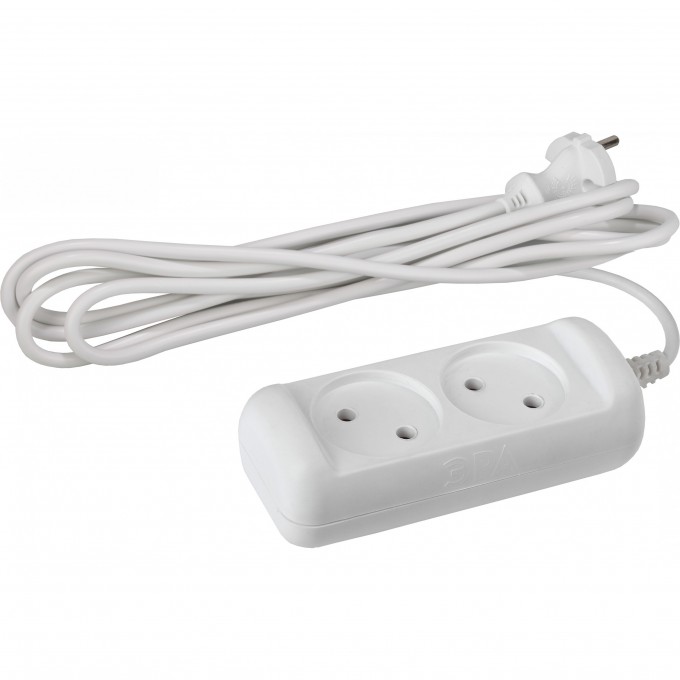 Удлинитель электрический ЭРА U-2-3M-2X1 без заземления 2 розетки 3м ПВС 2x1мм2 10А B0028360 Удлинитель электрический ЭРА U-2-3M-2X1 без заземления 2 розетки 3м ПВС 2x1мм2 10А B0028360