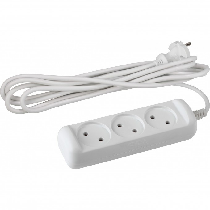 Удлинитель электрический ЭРА U-3-1,5M-2X1 без заземления 3 розетки 1,5м ПВС 2x1мм2 10А B0028354 Удлинитель электрический ЭРА U-3-1,5M-2X1 без заземления 3 розетки 1,5м ПВС 2x1мм2 10А B0028354