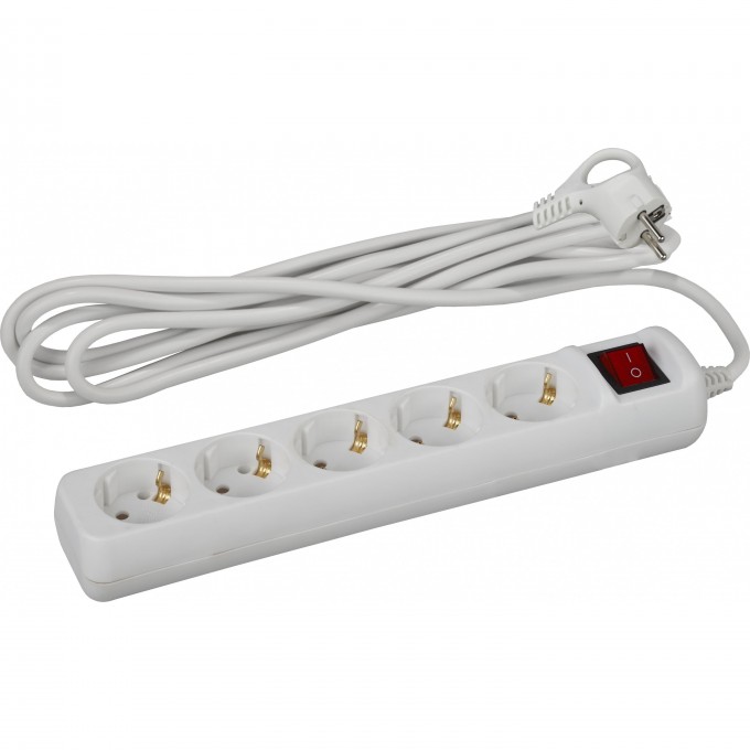 Удлинитель электрический ЭРА U-5es-5m-3x1 с заземлением с выключателем 5 розеток 5м ПВС 3x1мм2 16А B0028383 Удлинитель электрический ЭРА U-5es-5m-3x1 с заземлением с выключателем 5 розеток 5м ПВС 3x1мм2 16А B0028383