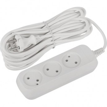 Удлинитель электрический ЭРА UDL-10-3100 Greenline 3 розетки без заземления 10м ПВС 2х1кв.мм