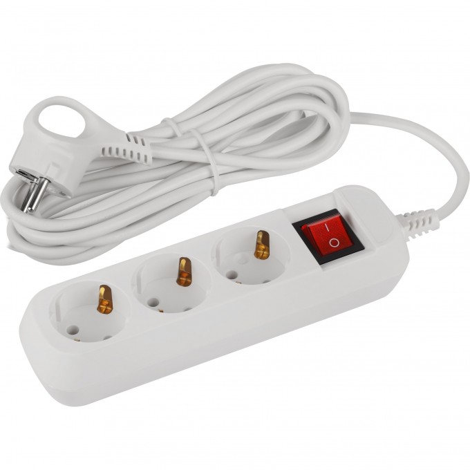 Удлинитель электрический ЭРА UDL-10-350-ES Greenline 3 розетки с заземлением с выключателем 5м ПВС 3х0.75кв.мм B0065080 Удлинитель электрический ЭРА UDL-10-350-ES Greenline 3 розетки с заземлением с выключателем 5м ПВС 3х0.75кв.мм B0065080