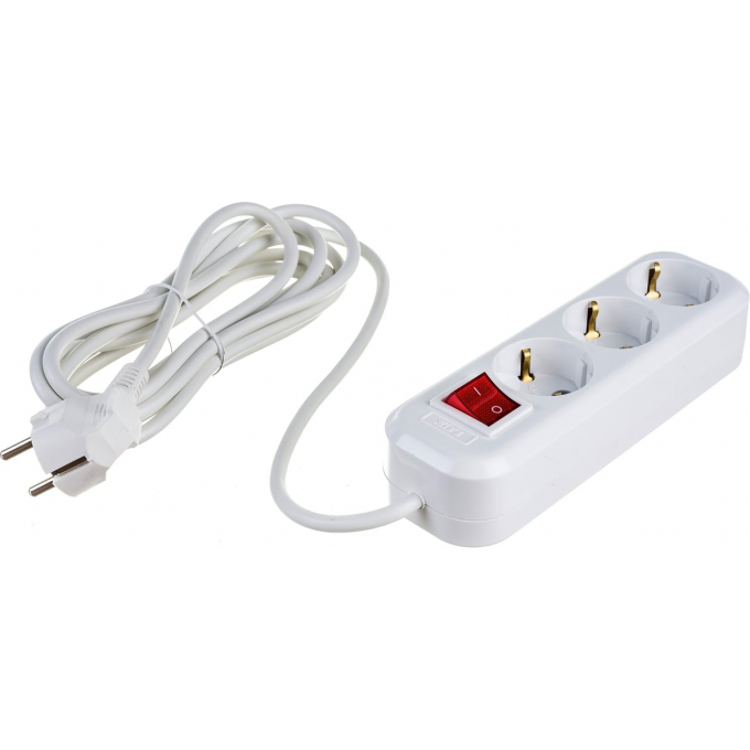 Удлинитель электрический ЭРА UDL-16-330-ES Greenline 3 розетки с заземлением с выключателем 3м ПВС 3х1кв.мм B0065056 Удлинитель электрический ЭРА UDL-16-330-ES Greenline 3 розетки с заземлением с выключателем 3м ПВС 3х1кв.мм B0065056