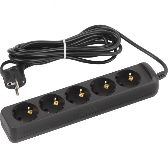 Удлинитель электрический ЭРА UX-5E-5M-B с заземлением черный B0057726 Удлинитель электрический ЭРА UX-5E-5M-B с заземлением черный B0057726
